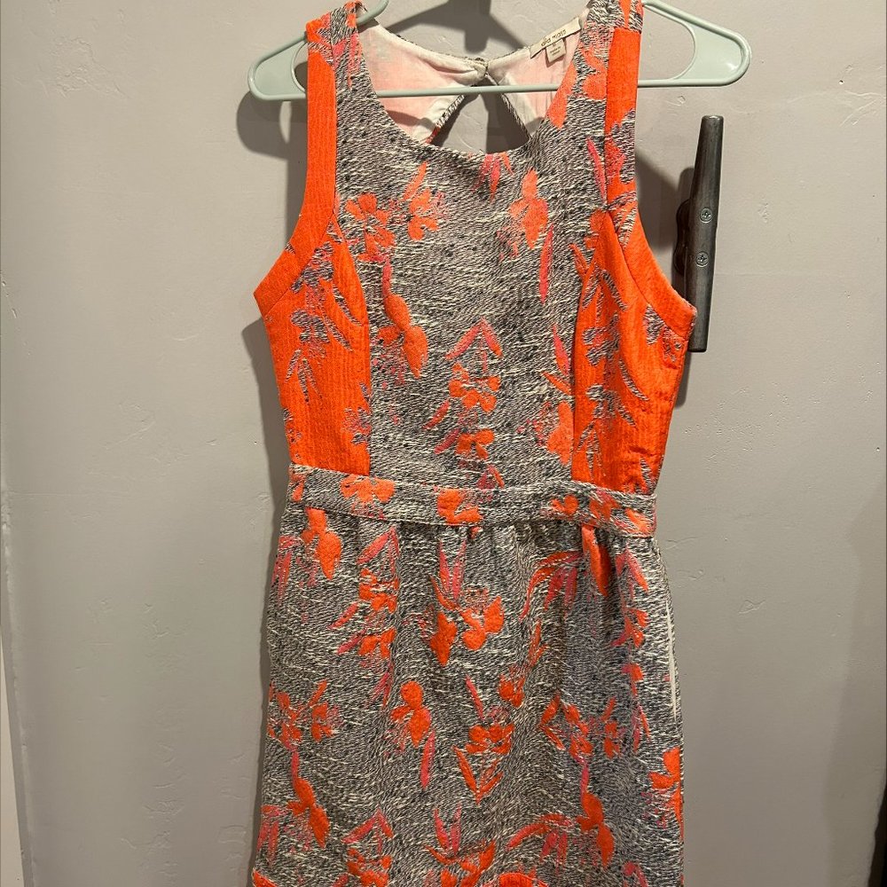 Ella Moss Medium Gray and Pink/Orange Dress